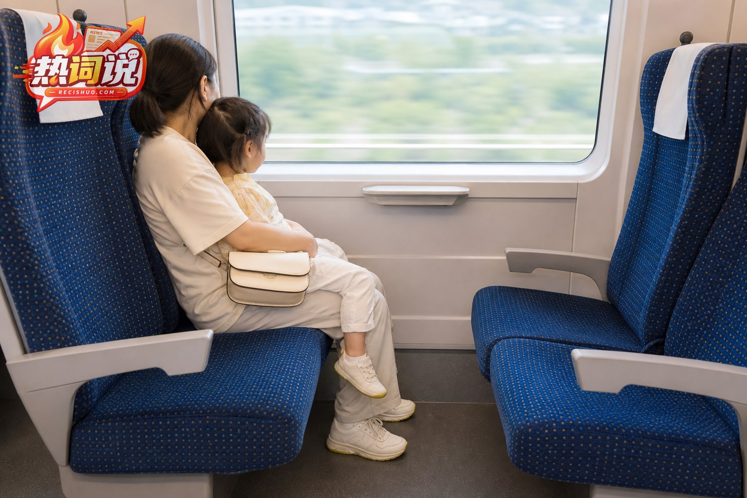 携幼童的家长让孩子坐在自己腿上并保持相邻座位空间完整