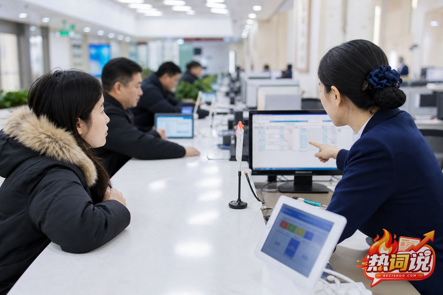 职工在公共服务窗口咨询社保缴费记录和个人权益