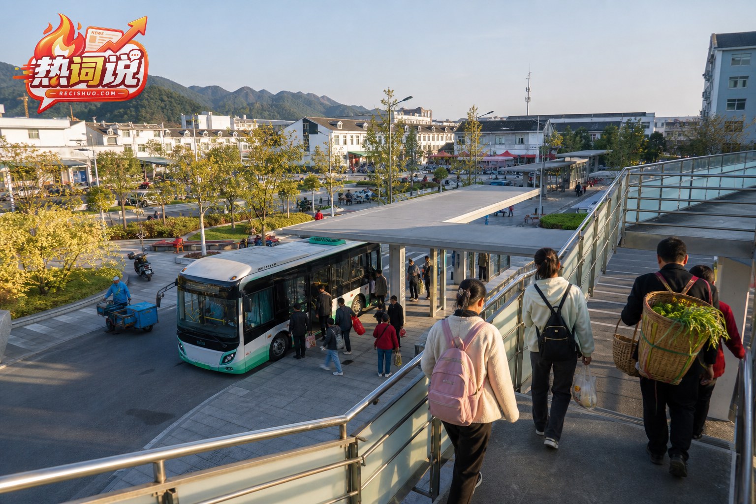 县域交通枢纽连接居民出行、物流配送与公共空间的生活场景
