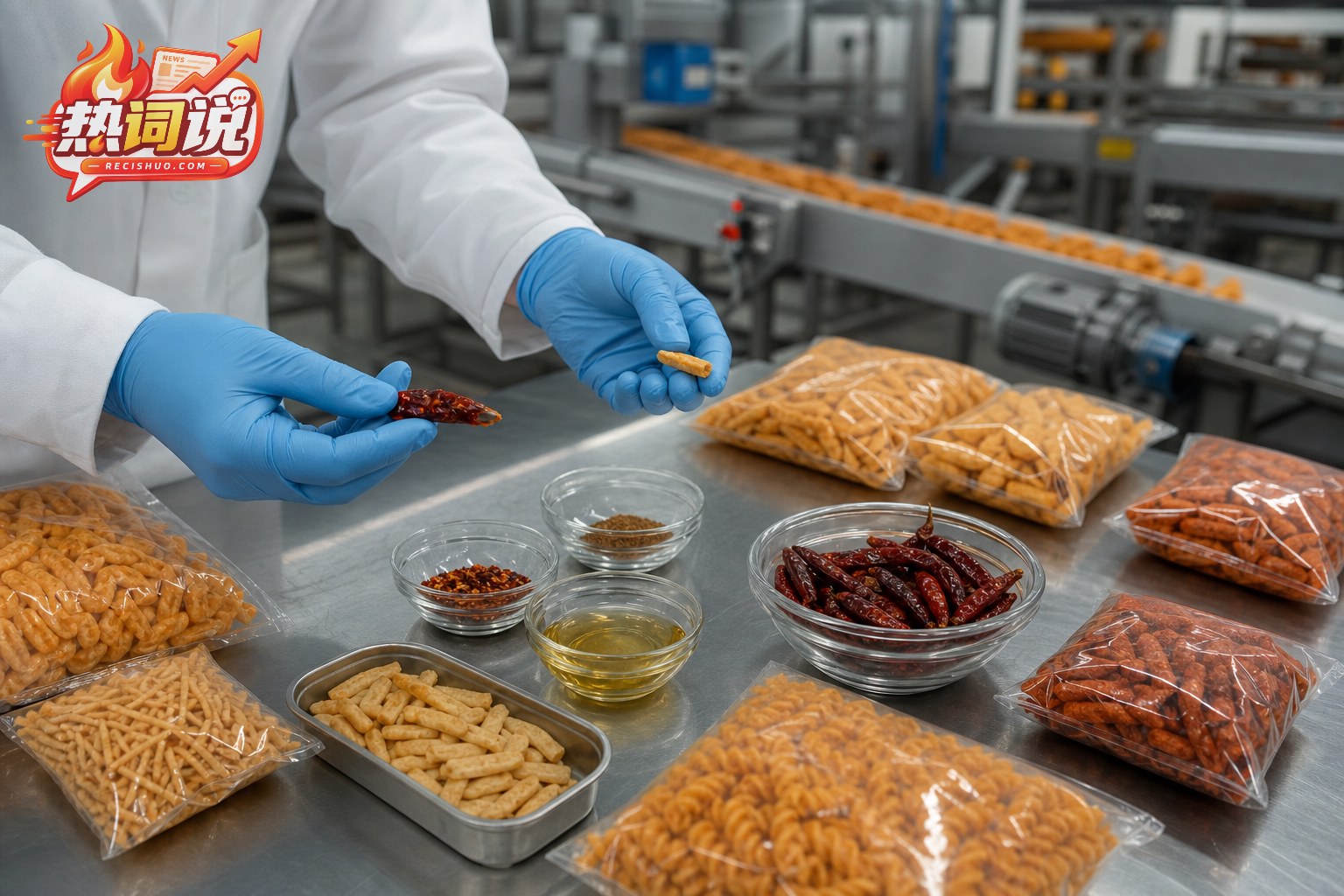 食品生产环境中工作人员对不同辣味零食样品进行质量比较