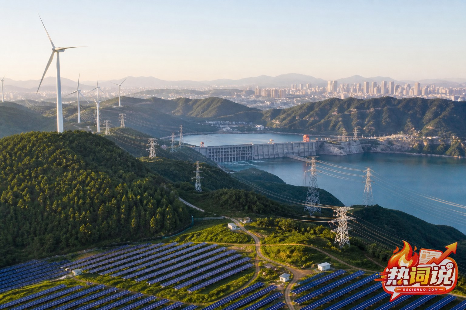 新能源场站附近由储能设施、变电站和输电线路组成的电力调节系统