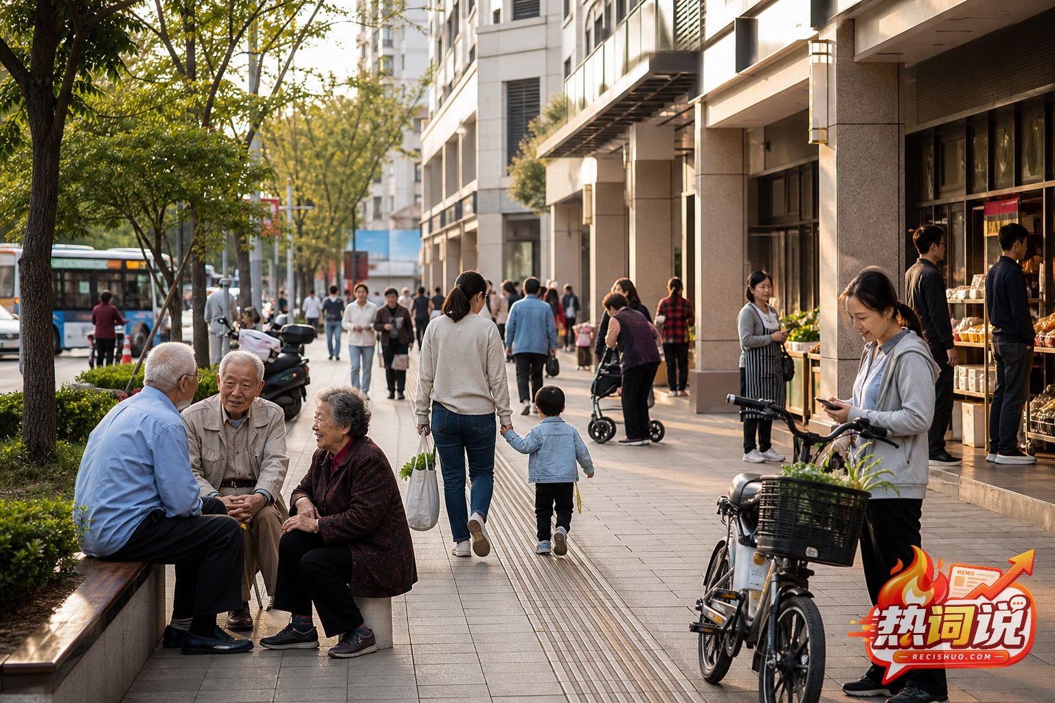 居民在城市社区街区购物、出行和使用生活服务的日常场景