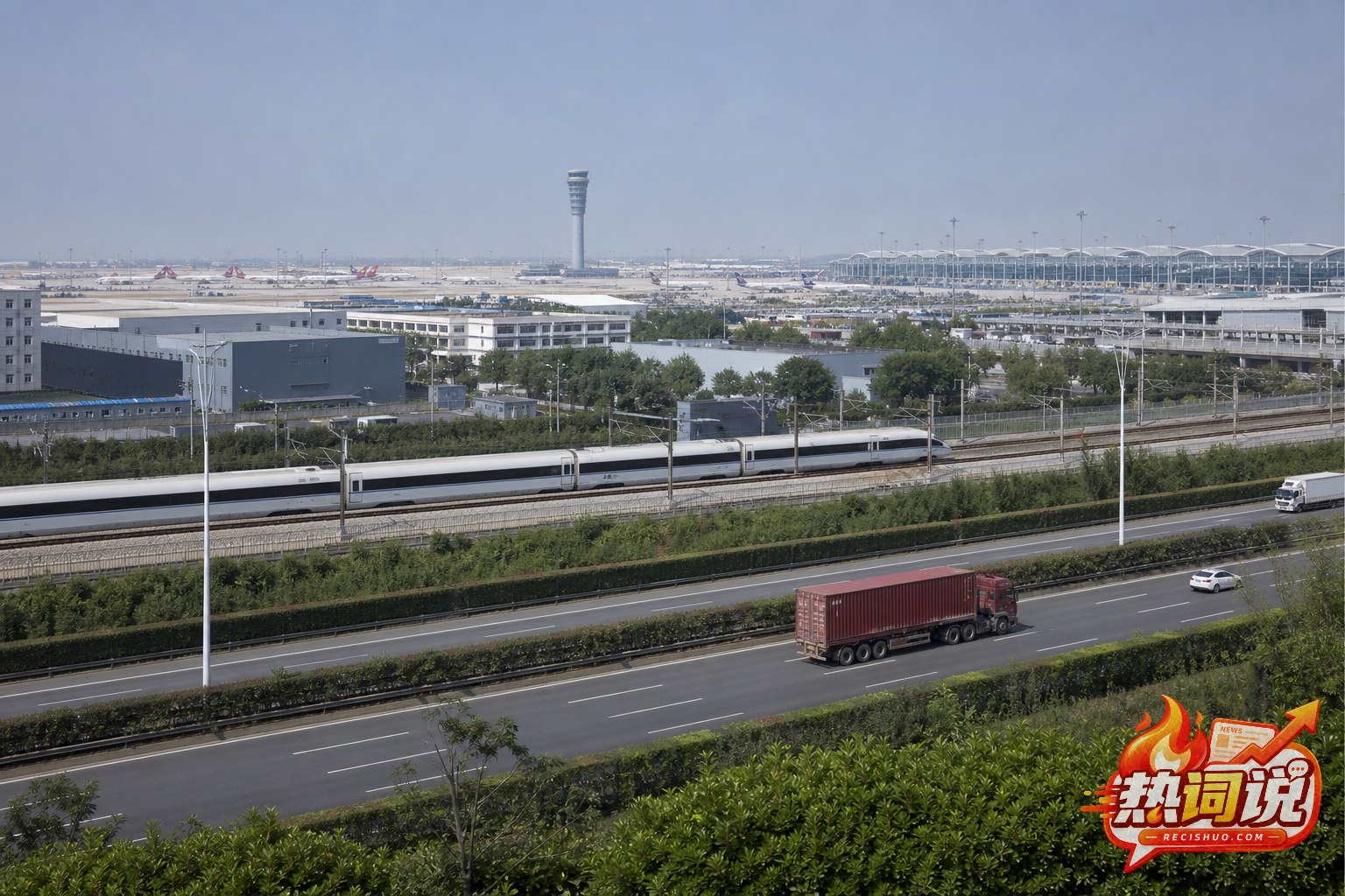 机场、高速铁路、公路货运与物流园区相互衔接的多式联运场景