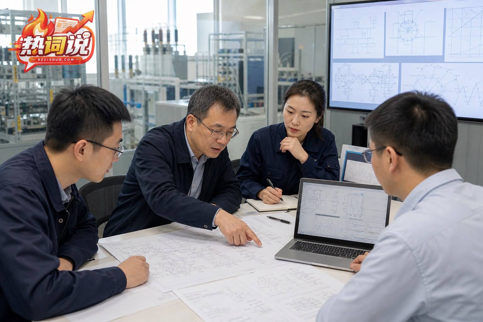 中国工程技术人员在实验室共同研讨电工标准和测试方案