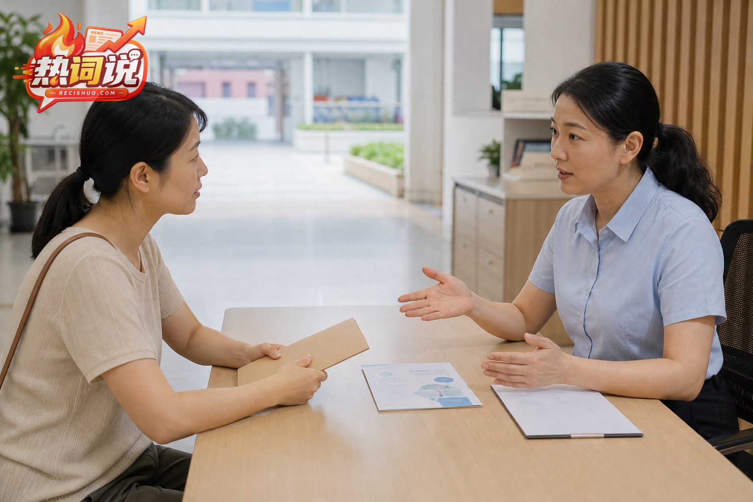 家长在学校服务窗口咨询入学材料与疫苗事项