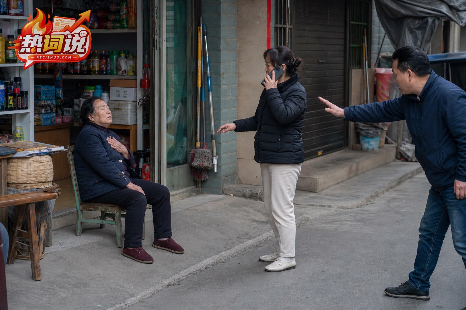 老人突感不适后店主拨打急救电话并疏散周边空间