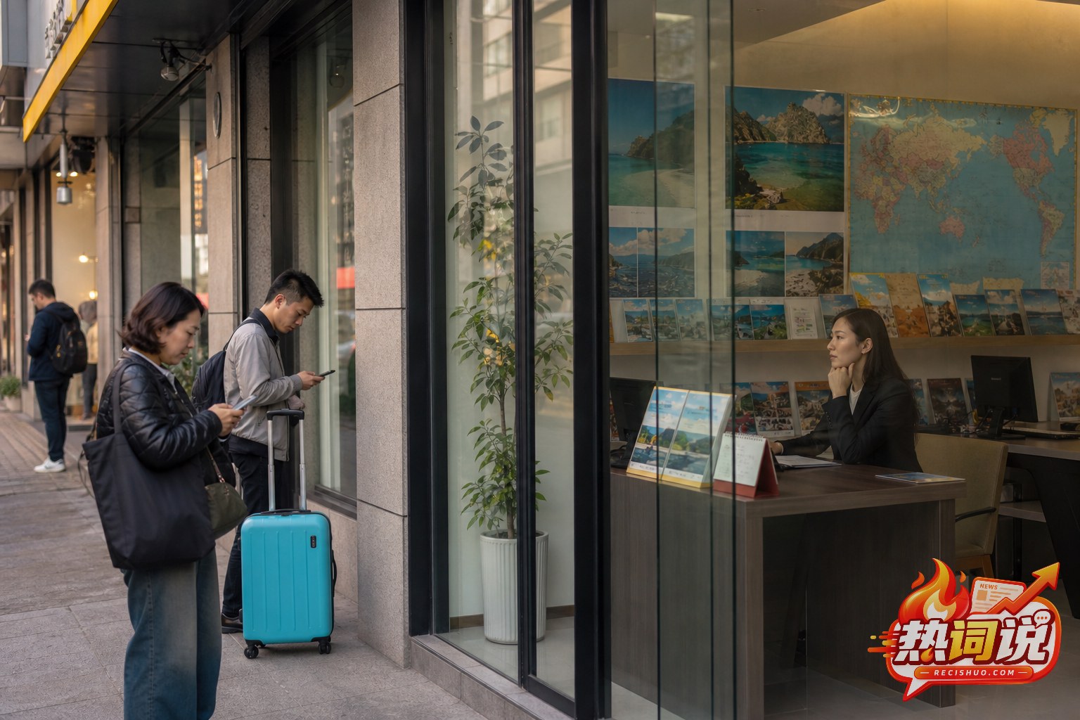旅行者在家中使用手机、电脑和纸质地图自主规划行程