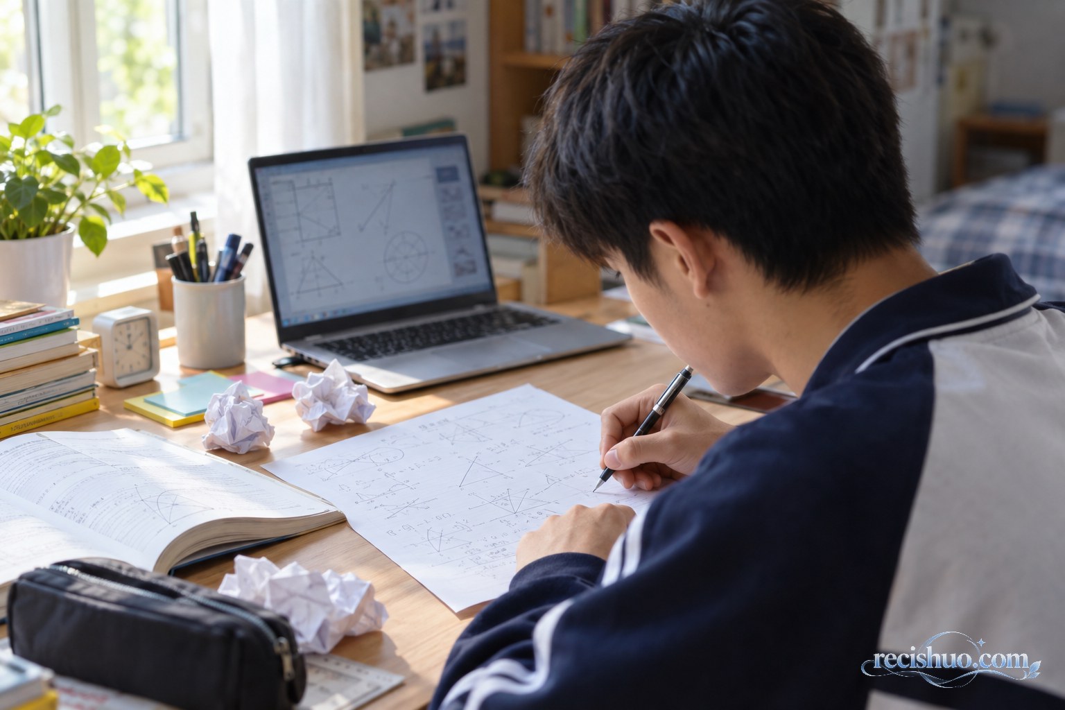 学生先在草稿纸上推演步骤再用电脑核对思路