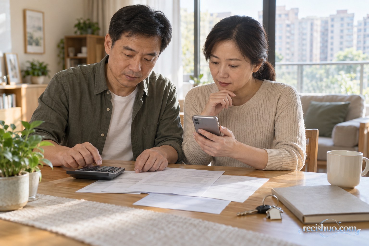 夫妻共同核对物业费等家庭住房支出