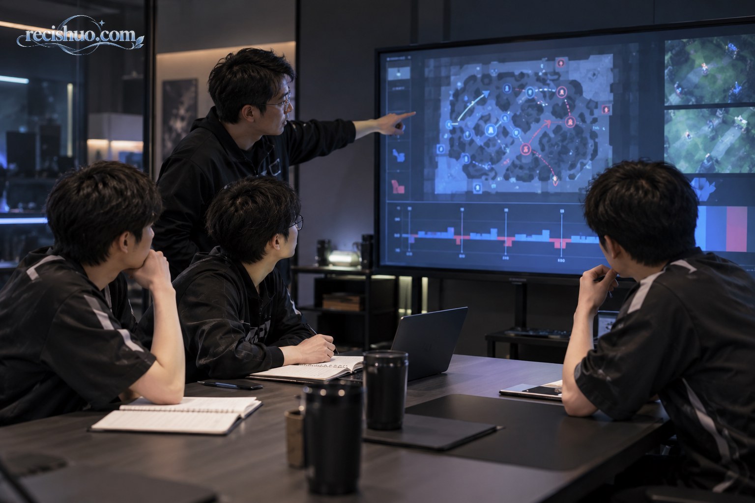 电竞俱乐部工作人员在训练基地审阅待发布的公开回应